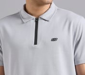 OVERSIZED FLOCK BRANDING POLO, CHARCOAL/LT. GRAY