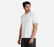 TONAL PANEL GOLF POLO, WHITE