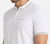 TONAL PANEL GOLF POLO, WHITE