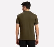 MULTI TONE TIPPING POLO, BROWN/SAGE