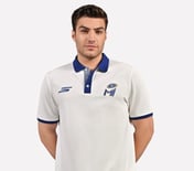 MUMBAI INDIANS: POLO WITH EMBROIDERED LOGO, WHITE