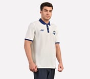 MUMBAI INDIANS: POLO WITH EMBROIDERED LOGO, WHITE