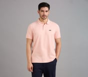 COMFORT FIT POLO, NATURAL/LIGHT PINK Apparel Lateral View