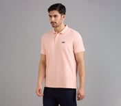 COMFORT FIT POLO, NATURAL/LIGHT PINK Apparel Top View