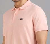 COMFORT FIT POLO, NATURAL/LIGHT PINK Apparel Right View