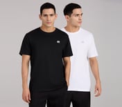 SS CREWNECK T-SHIRT-2PC PACK, WHITE/BLACK