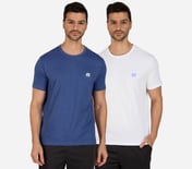 SS CREWNECK T-SHIRT-2PC PACK, WWHITE/BLUE Apparel Lateral View