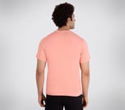 SS JACQUARD PATTERN T-SHIRT, PEACH Apparel Bottom View