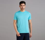 SS LARGE PERFORATED T-SHIRT, TURQUOISE