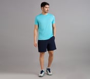 SS LARGE PERFORATED T-SHIRT, TURQUOISE
