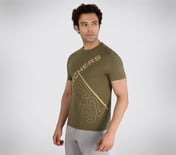 SS SKECHERS 1992 T-SHIRT, OOLIVE Apparel Top View