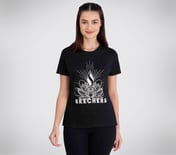 STUD EMBELLISHED ROUND NECK TSHIRT, BBBBLACK Apparel Lateral View