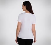 STUD EMBELLISHED ROUND NECK TSHIRT, WWWHITE Apparel Bottom View