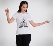 STUD EMBELLISHED ROUND NECK TSHIRT, WWWHITE Apparel Left View