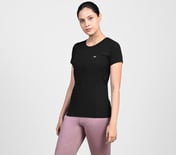 MESH DETAILED PERFORMANCE TOP, BBBBLACK Apparel Top View