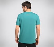 FIRFLY RUN TEE, LAVENDER/TURQUOISE Apparel Left View