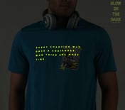 FIREFLY CHAMP TEE, TEAL/MULTI