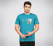 FIREFLY CHAMP TEE, TEAL/MULTI