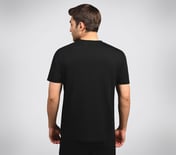 CORE VARSITY DOODLE TEE, BLACK/CHARCOAL/BLUE Apparel Left View