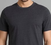 SS CREWNECK T-SHIRT, BLACK/CHARCOAL Apparel Right View