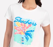 OASIS MULTICOLOR PALM TEE, WHITE Apparel Right View