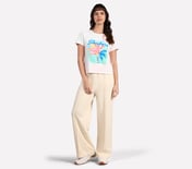 OASIS MULTICOLOR PALM TEE, WHITE Apparel Right View