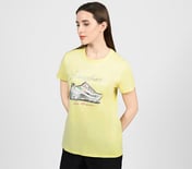 AD SKX SHOE TEE, WHITE/BLUE/YELLOW Apparel Top View