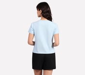 OMBRE EFFECT PALM TEE, CHARCOAL/LT. BLUE Apparel Left View