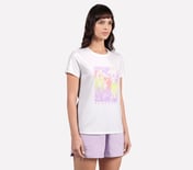 OMBRE EFFECT PALM TEE, WHITE Apparel Bottom View