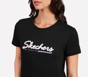 FLOWER DOODLE BRANDING TEE, BLACK Apparel Right View