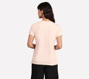 FLOWER DOODLE BRANDING TEE, NEON PINK/YELLOW Apparel Left View