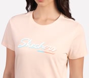 FLOWER DOODLE BRANDING TEE, NEON PINK/YELLOW Apparel Right View