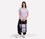 FLOWER DOODLE BRANDING TEE, PURPLE/PERIWINKLE Apparel Right View