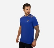 MI FAN ROUND NECK T-SHIRT, BLUE/WHITE