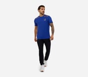 MI FAN ROUND NECK T-SHIRT, BLUE/WHITE