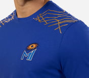 MI FAN ROUND NECK T-SHIRT, BLUE/WHITE