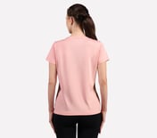 ROUND NECK BRANDED T SHIRT, BLACK/WHITE/GRY