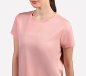 ROUND NECK BRANDED T SHIRT, BLACK/WHITE/GRY
