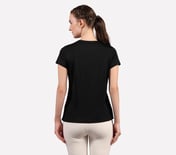 ROUND NECK BRANDED T SHIRT, BLACK