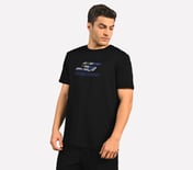 LOGO GRAPHIC PRINT T-SHIRT, BLACK Apparel Bottom View