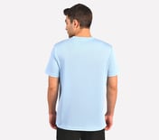 LOGO GRAPHIC PRINT T-SHIRT, CHARCOAL/LT. BLUE Apparel Left View