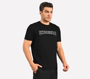 DUAL PRINT VARSITY GRAPHIC T-SHIRT, BLACK Apparel Bottom View