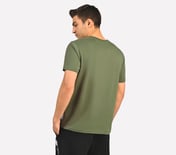 DUAL PRINT VARSITY GRAPHIC T-SHIRT, NATURAL/OLIVE Apparel Left View
