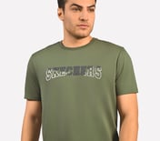 DUAL PRINT VARSITY GRAPHIC T-SHIRT, NATURAL/OLIVE Apparel Right View
