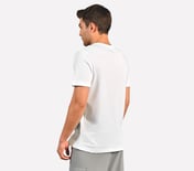 SMOKE PRINT T-SHIRT, WHITE Apparel Left View