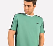 CONTRAST SHOULDER PANEL COTTON, SAGE Apparel Right View
