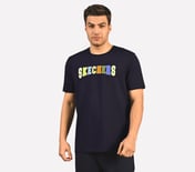 MULTICOLOR LOGO T-SHIRT, NAVY Apparel Lateral View