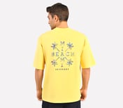 BACK PALM PRINT T-SHIRT, YELLOW/MULTI Apparel Left View