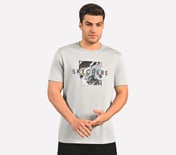MARBLE  PRINT T SHIRT, CHARCOAL/LT. GRAY Apparel Lateral View
