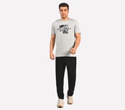 MARBLE  PRINT T SHIRT, CHARCOAL/LT. GRAY Apparel Right View